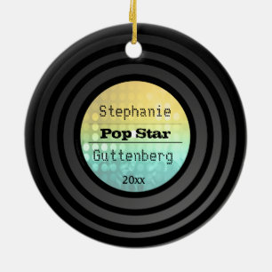 Ornamento De Cerâmica O dobro tomou partido lembrança Dourado da luz do