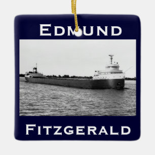 Ornamento De Cerâmica O Edmund Fitzgerald na Rua.