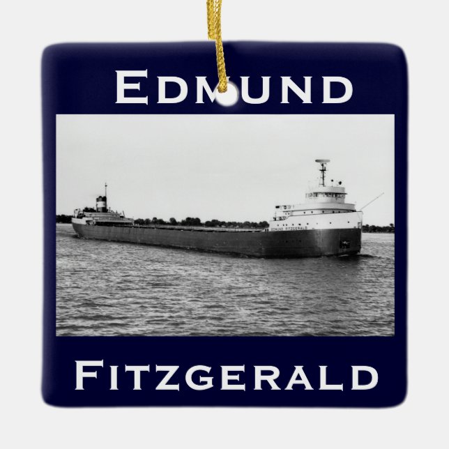 Ornamento De Cerâmica O Edmund Fitzgerald na Rua. (Frente)