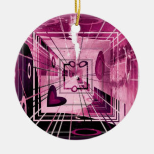 Ornamento De Cerâmica O elevador abstrai para baixo