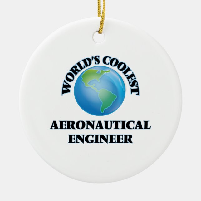 Ornamento De Cerâmica o engenheiro aeronáutico O MAIS FRESCO dos mundos (Frente)