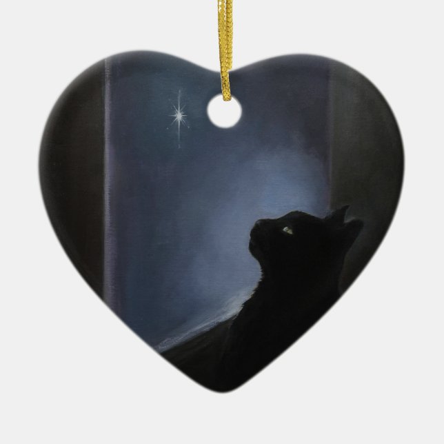 Ornamento De Cerâmica O Espírito de Natal do Charlie (Frente)