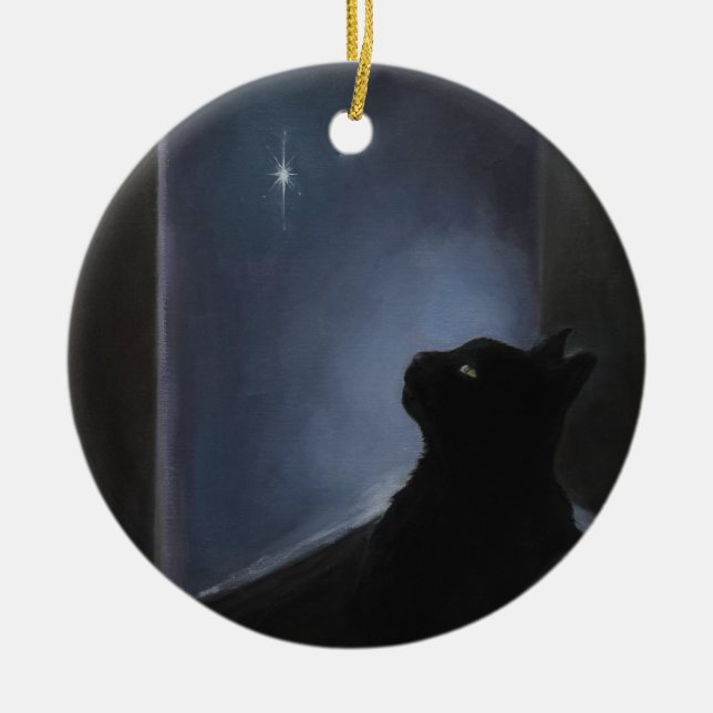 Ornamento De Cerâmica O Espírito de Natal do Charlie (Frente)