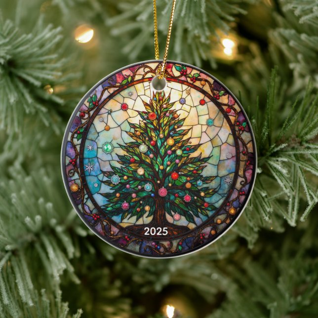 Ornamento De Cerâmica O Eterno Evergreen: Vidro Estreito (Árvore)