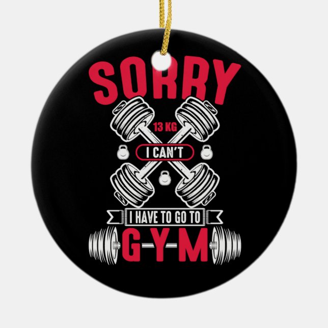 Ornamento De Cerâmica o exercício real começa quando você quer parar (Frente)