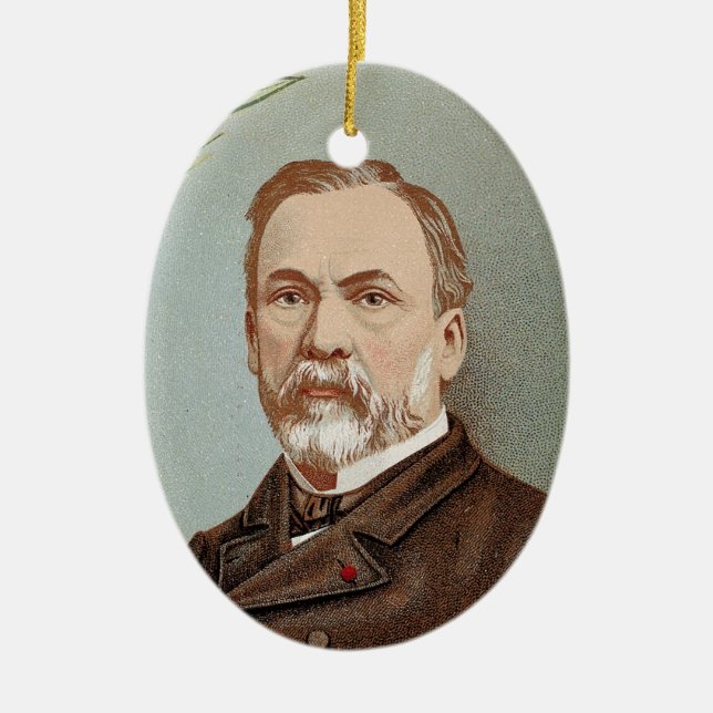 Ornamento De Cerâmica O famoso Retrato Louis Pasteur Histórico (Frente)