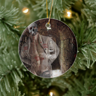 Ornamento De Cerâmica O fantasma transparente de SlipperyJoe no Hallowee