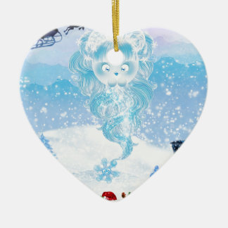 Ornamento De Cerâmica O floco de neve de Suzy está vindo à cidade!