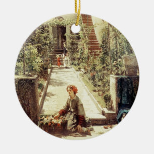 Ornamento De Cerâmica O florista pequeno (óleo em canvas)