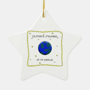 Ornamento De Cerâmica O Frisbee final é meu mundo