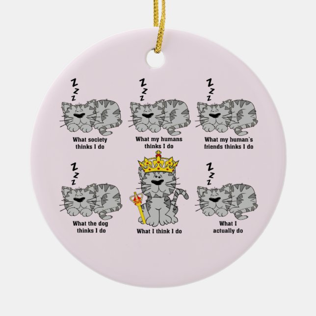 Ornamento De Cerâmica O gato (Frente)