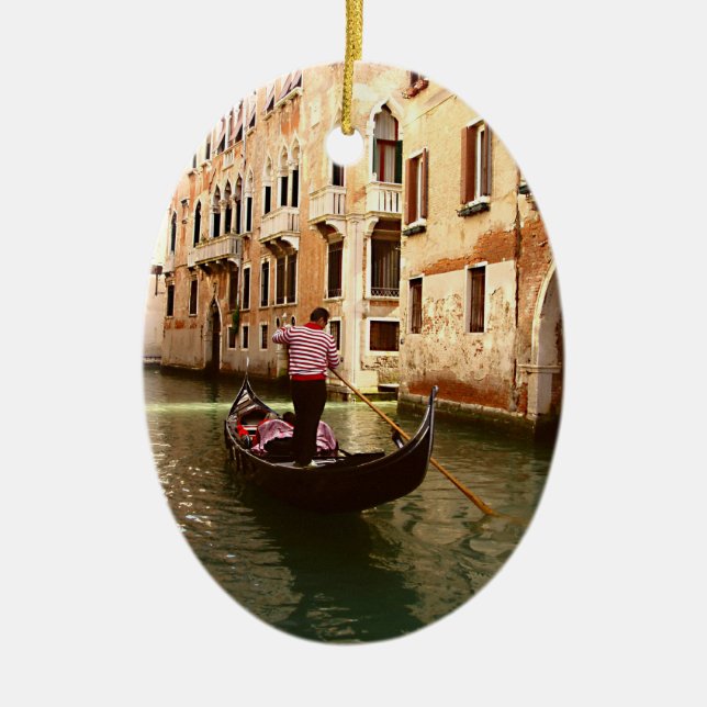 Ornamento De Cerâmica O Gondolier (Frente)