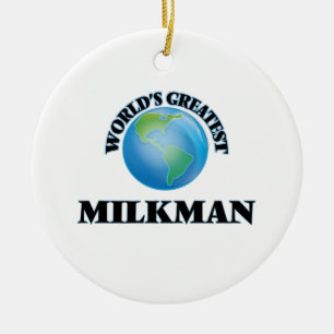 Ornamento De Cerâmica O grande Milkman do mundo