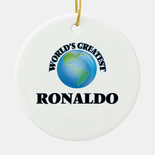 Ornamento De Cerâmica O grande Ronaldo do mundo (Frente)