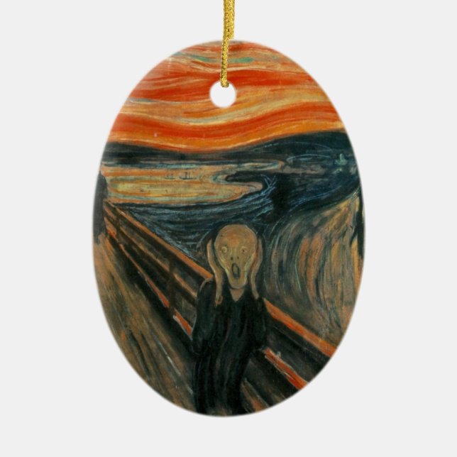 Ornamento De Cerâmica O Gritar - Edvard Munch (Frente)