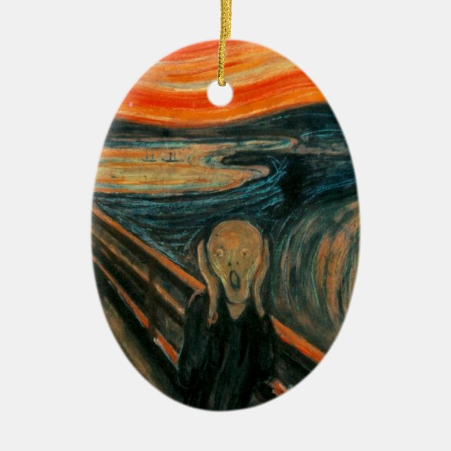 Ornamento De Cerâmica O gritar (Edvard Munch) (Frente)