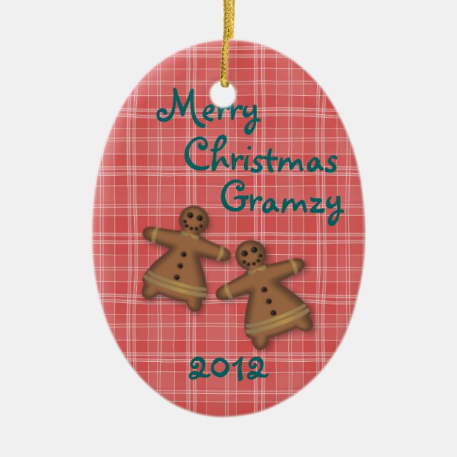 Ornamento De Cerâmica O guingão & o pão-de-espécie (Frente)