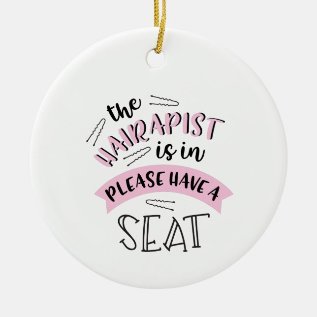 Ornamento De Cerâmica O Hairapist (Frente)