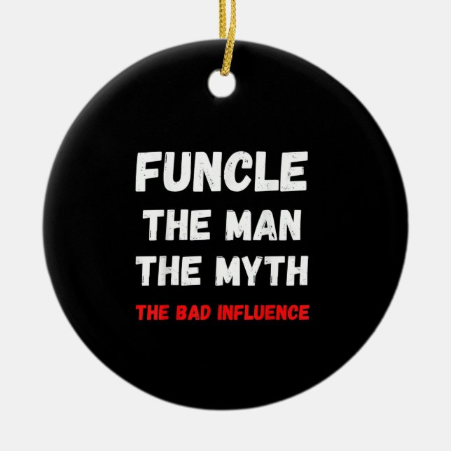 Ornamento De Cerâmica O homem, o mito, o mal (Frente)