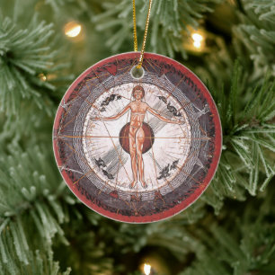 Ornamento De Cerâmica O Homem Universal - Hildegard von Bingen