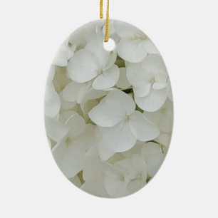 Ornamento De Cerâmica O Hydrangea floresce a flor elegante branca floral