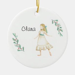 Ornamento De Cerâmica O Invólucro Personalizado Clara Keepsasasaem Cerâm