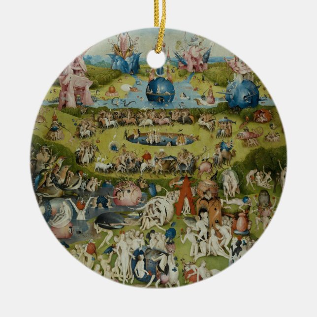 Ornamento De Cerâmica O Jardim das Delícias Terrenas Hieronymus Bosch (Frente)
