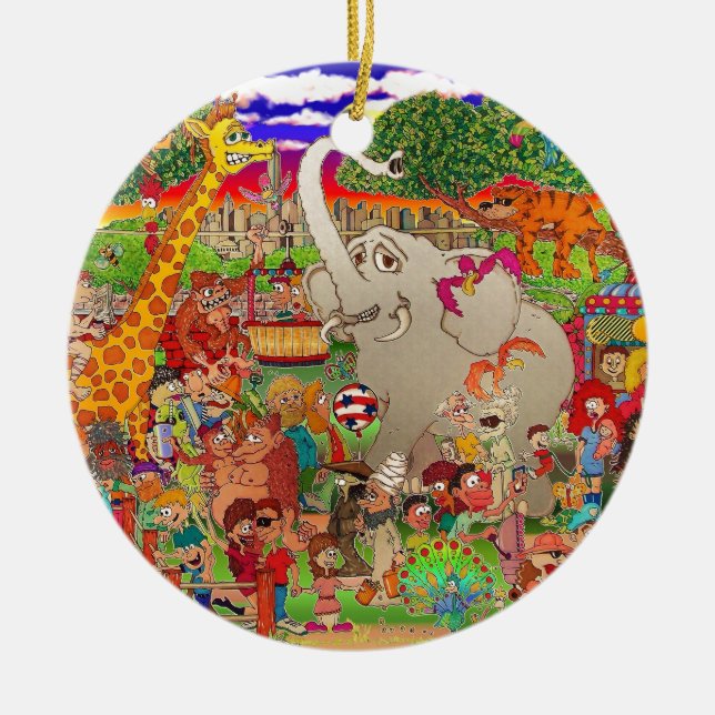 Ornamento De Cerâmica O jardim zoológico de Bronx Uncaged (Frente)