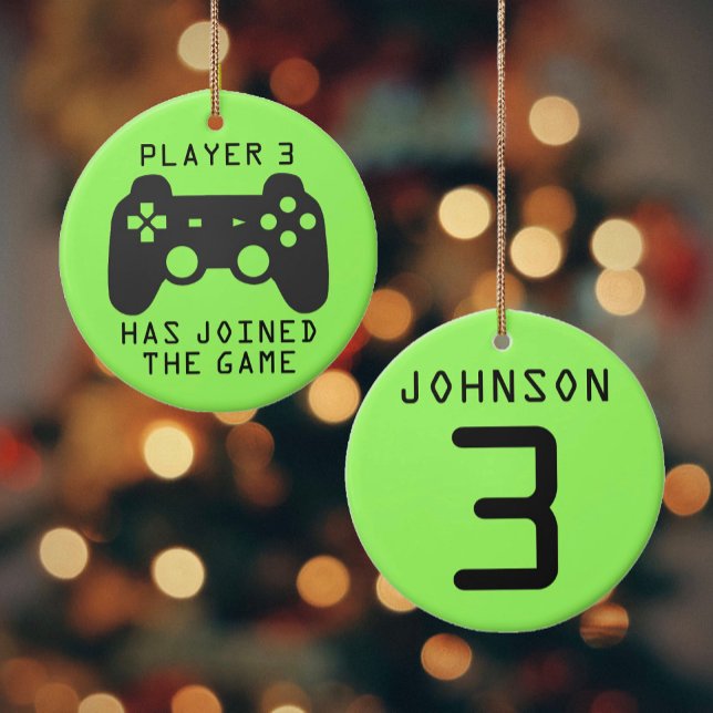 Ornamento De Cerâmica O jogador 3 entrou no jogo (Criador carregado)