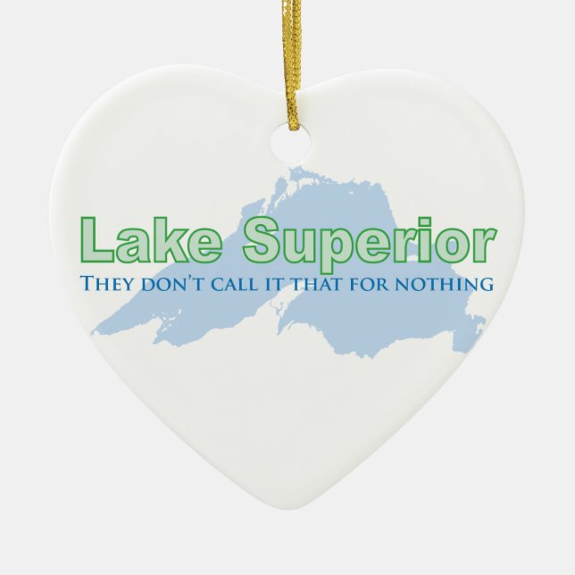 Ornamento De Cerâmica O Lago Superior; Não o chamam isso para nada (Frente)