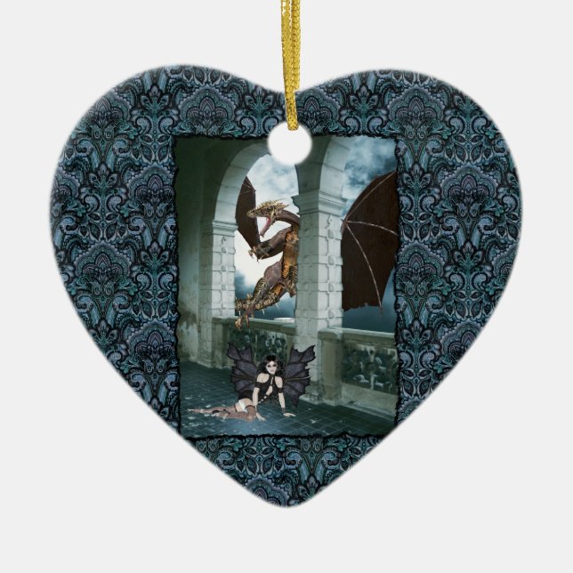 Ornamento De Cerâmica O Lair do Dragão (Frente)