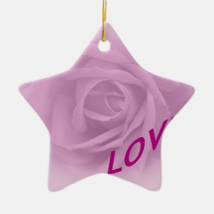Ornamento De Cerâmica O Lilac aumentou para o amor