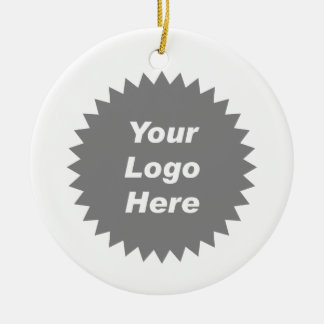 Ornamento De Cerâmica O logotipo da sua empresa aqui promo