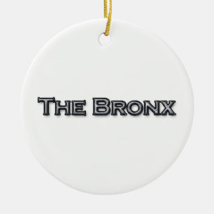 Ornamento De Cerâmica O logotipo do texto de Bronx New York