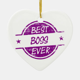 Ornamento De Cerâmica O melhor chefe sempre roxo