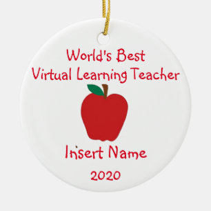 Ornamento De Cerâmica O melhor professor de aprendizagem virtual do mund