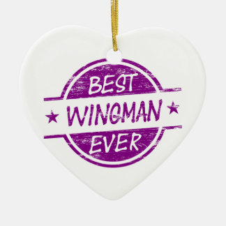 Ornamento De Cerâmica O melhor Wingman sempre roxo