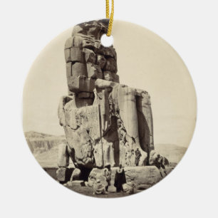 Ornamento De Cerâmica "O Memnon vocal", estátua colossal de Amenhotep I