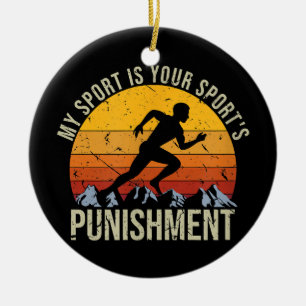 Ornamento De Cerâmica O Meu Esporte É A Sua Pena Esportiva.
