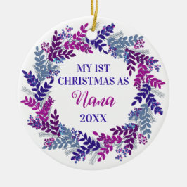 Ornamento De Cerâmica O meu primeiro Natal como a Terra Roxa do Ano da N