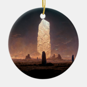 Ornamento De Cerâmica O Monolith 4 Fantasy Sci-Fi