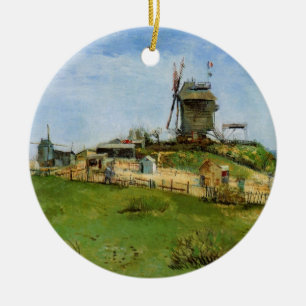 Ornamento De Cerâmica O Moulin de la Galette por Vincent van Gogh