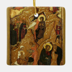 Ornamento De Cerâmica O Nascimento de Cristo de um ícone de Tier Festiva