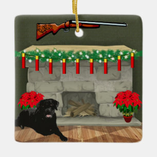 Ornamento De Cerâmica O Natal das luzes da Shell Shotgun de Caça