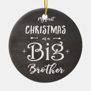 Ornamento De Cerâmica O Natal das ruas como um Big Brother Chalkboard