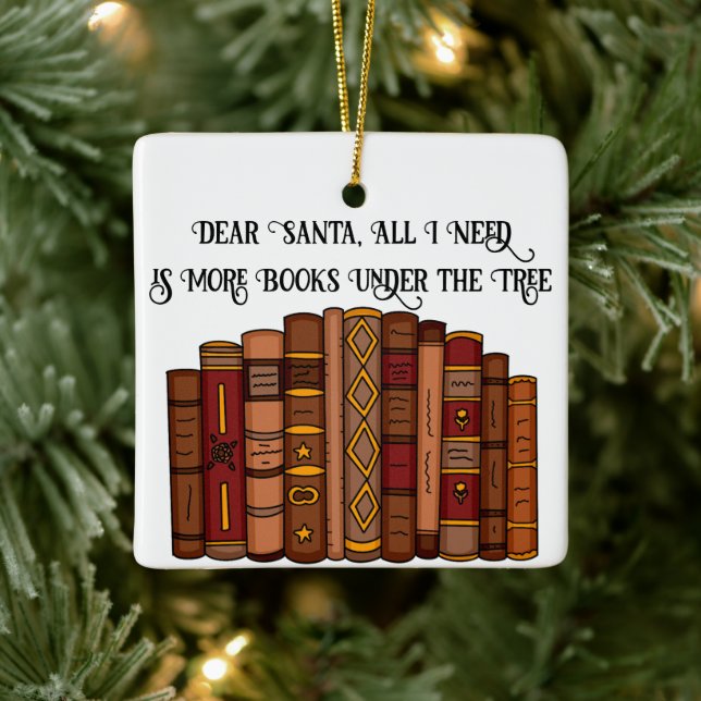 Ornamento De Cerâmica O Natal do Book Lover (Árvore)