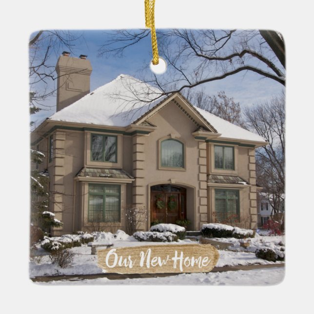 Ornamento De Cerâmica ø Natal na casa nova (Frente)