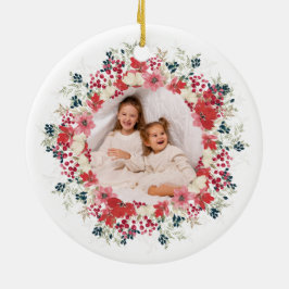 Ornamento De Cerâmica o nosso natal, este ano, fotografia botânica