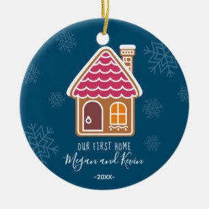 Ornamento De Cerâmica O nosso primeiro Natal em casa