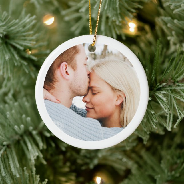 Ornamento De Cerâmica O nosso primeiro Natal personalizado, Natal modern (Árvore)